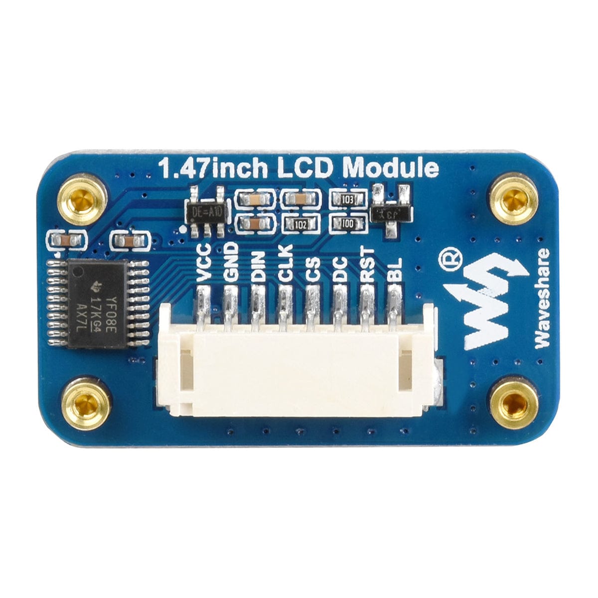 1.47" Rounded SPI LCD Display Module (172x320) by Waveshare - The Pi Hut