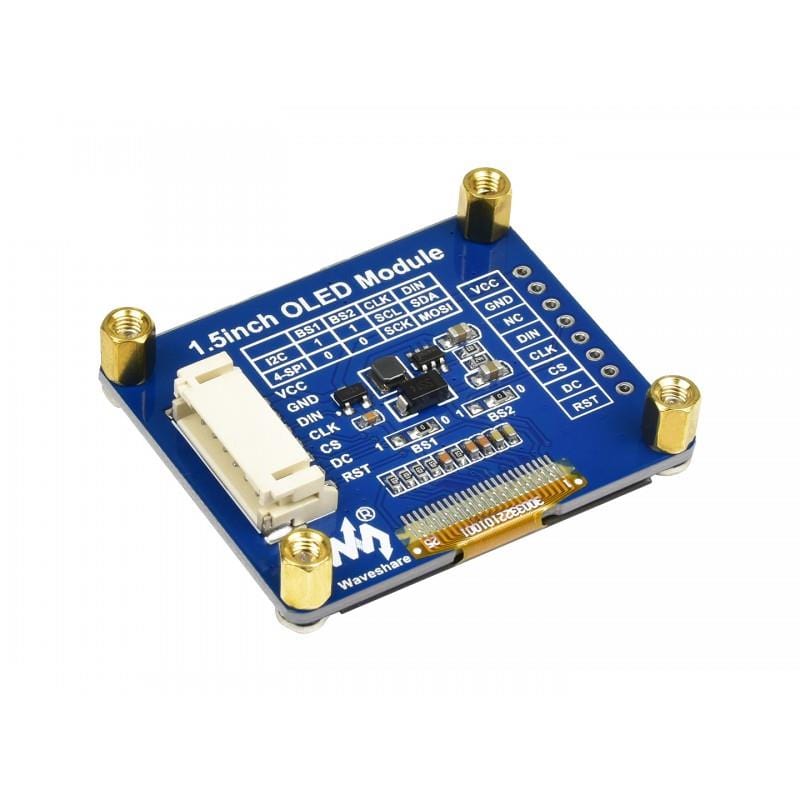 1.5" OLED Display Module (128x128) by Waveshare - The Pi Hut