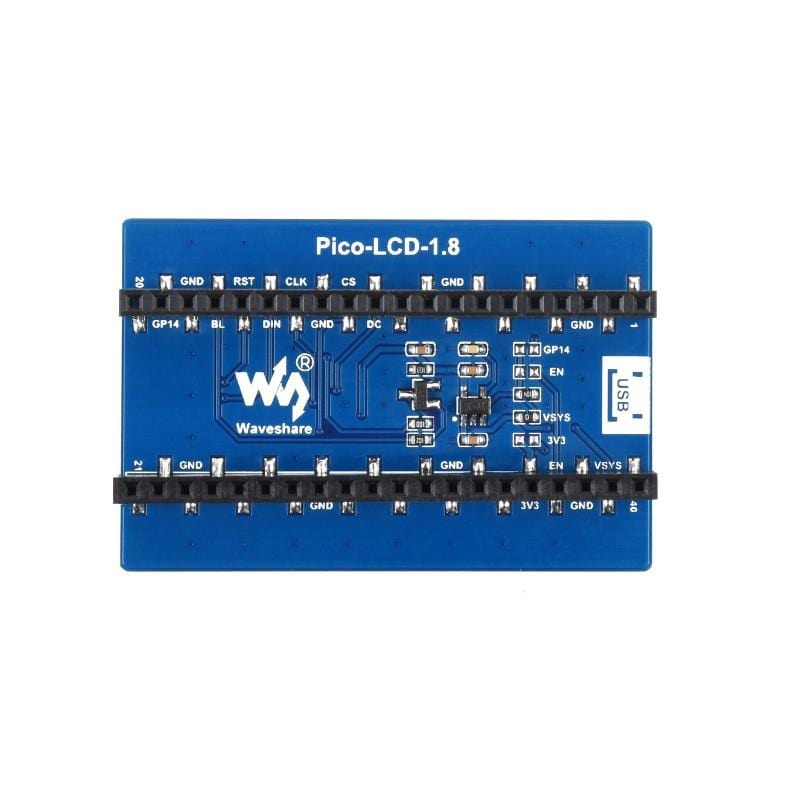 1.8" LCD Display for Raspberry Pi Pico by Waveshare - The Pi Hut