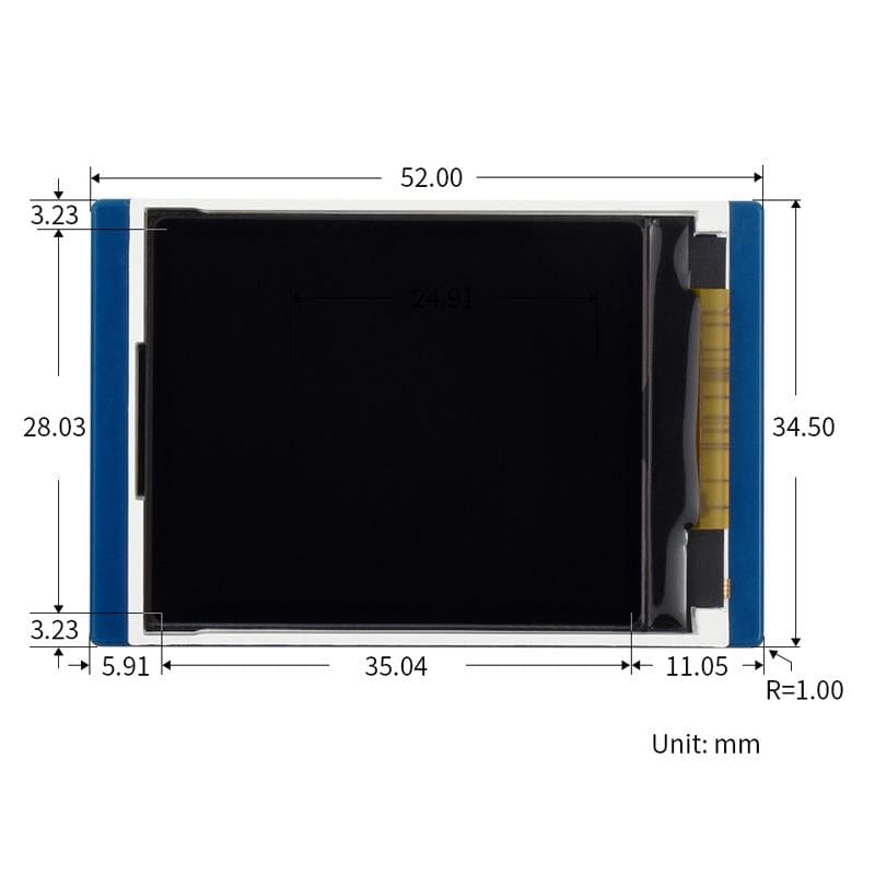 1.8" LCD Display for Raspberry Pi Pico by Waveshare - The Pi Hut