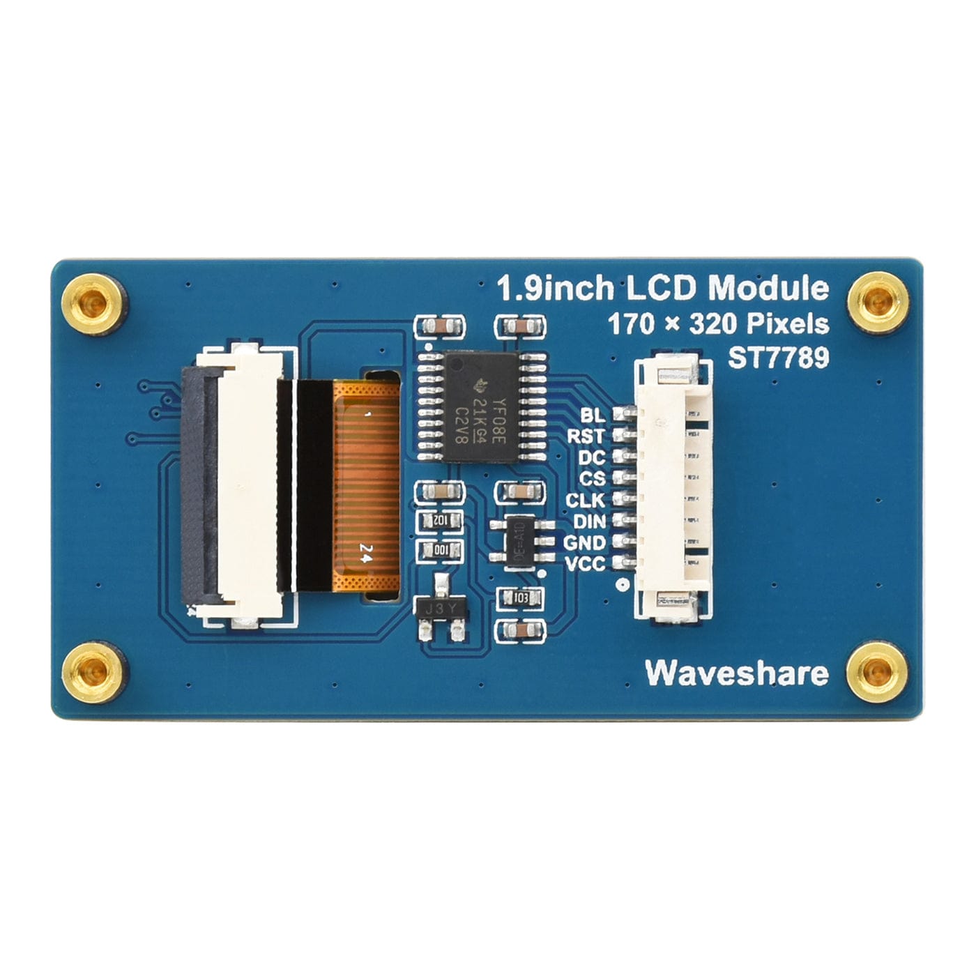 1.9" IPS LCD Display Module (170x320, SPI) by Waveshare - The Pi Hut