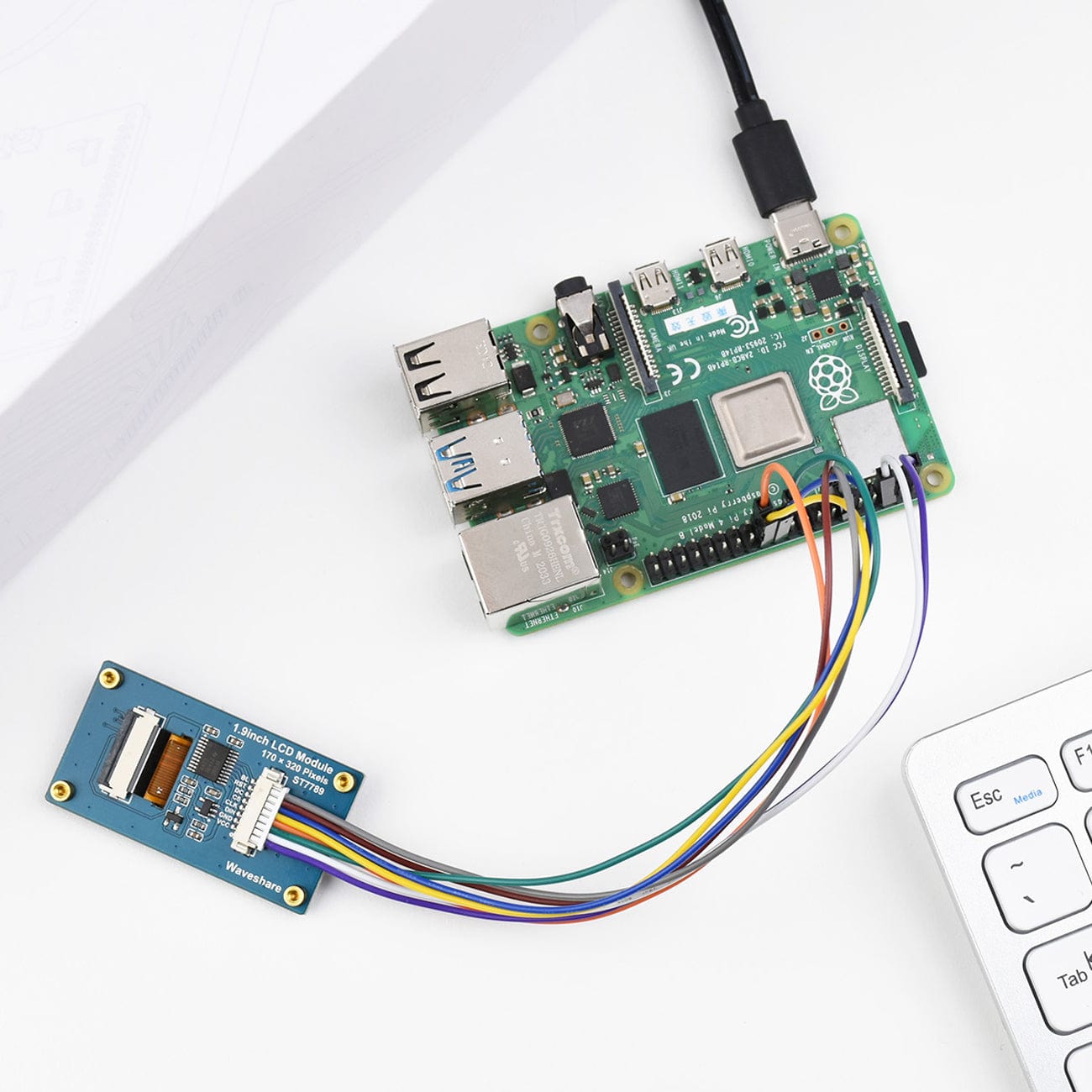 1.9" IPS LCD Display Module (170x320, SPI) by Waveshare - The Pi Hut