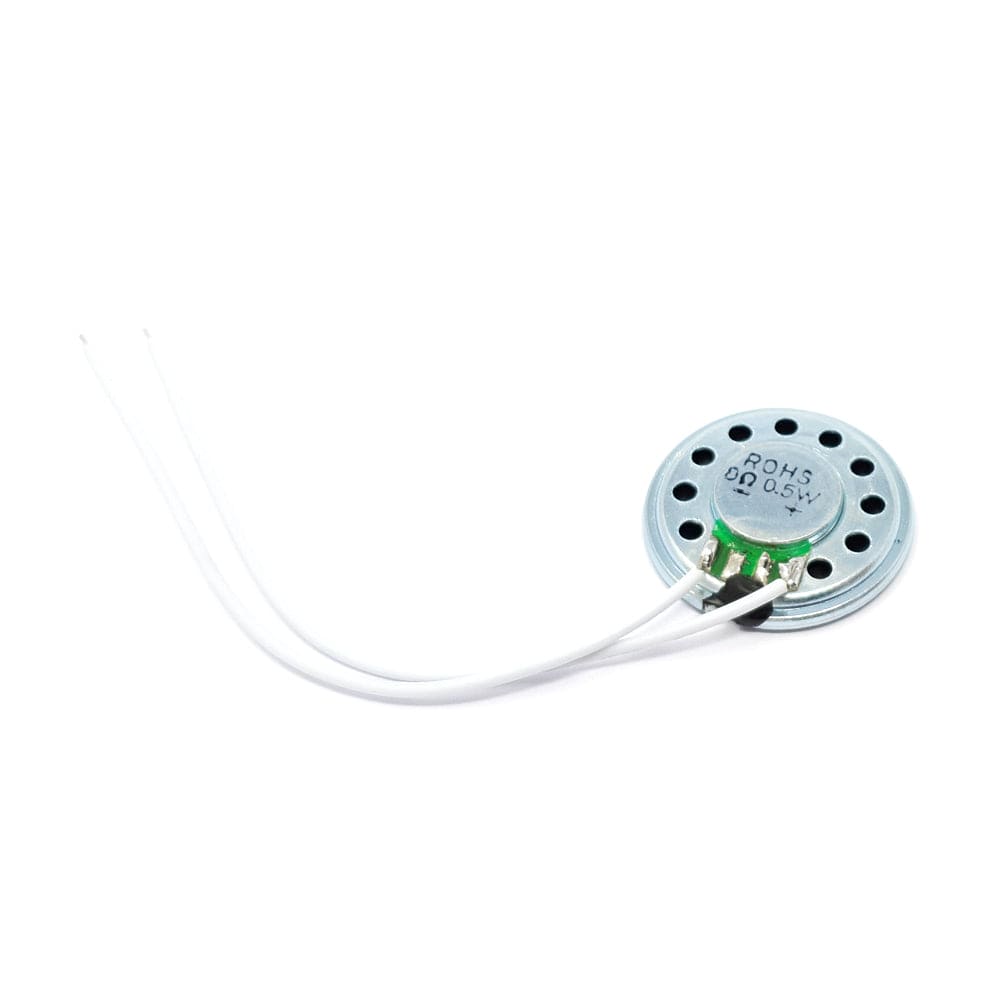 1" Mini metal Speaker with Wires - 8 Ohm 0.5W by The Pi Hut - The Pi Hut