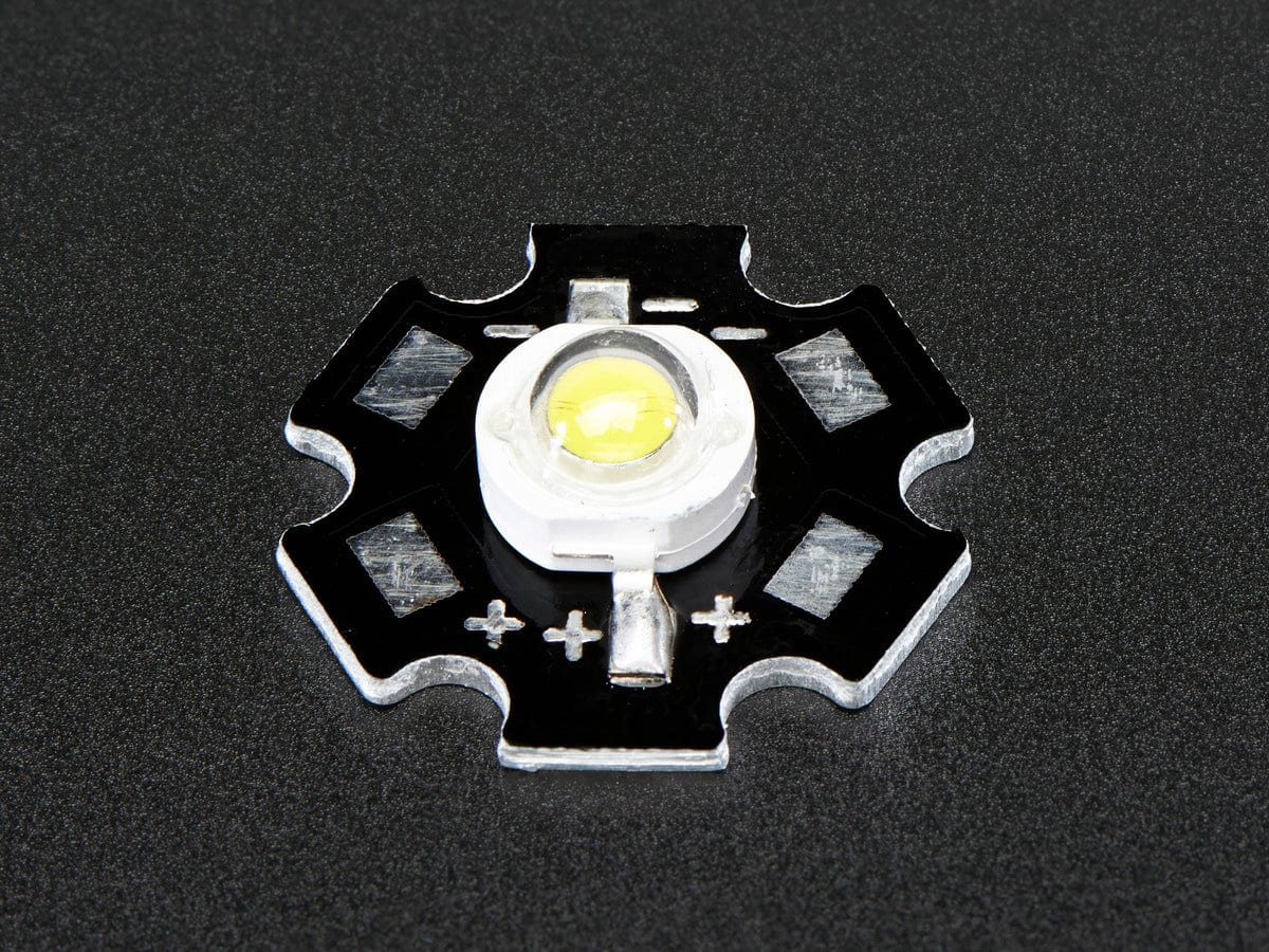 1 Watt Cool White LED - Heatsink Mounted by The Pi Hut - The Pi Hut