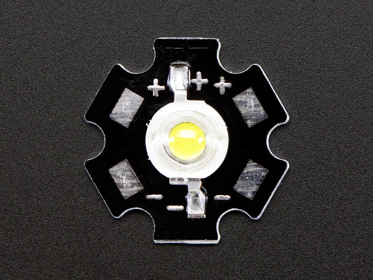 1 Watt Cool White LED - Heatsink Mounted by The Pi Hut - The Pi Hut