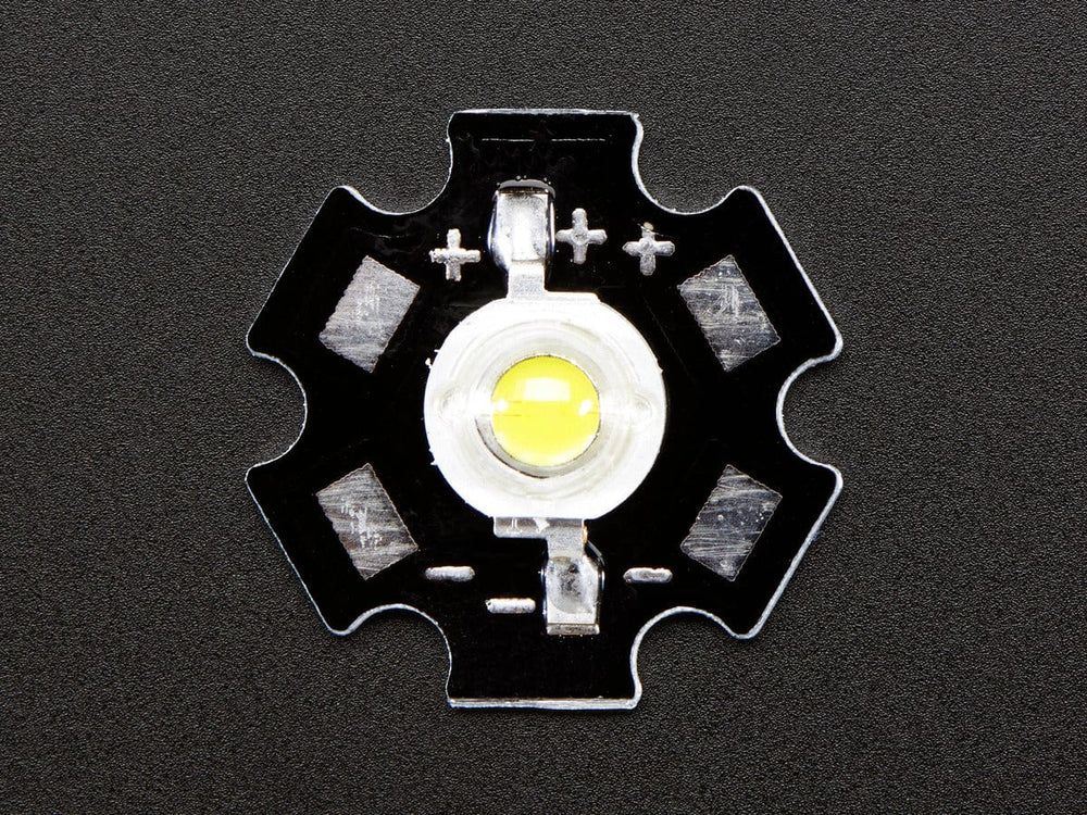 1 Watt Cool White LED - Heatsink Mounted by The Pi Hut - The Pi Hut