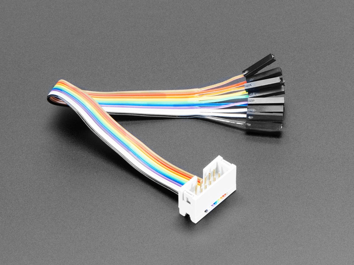 10-pin IDC Socket Rainbow Breakout Cable by The Pi Hut - The Pi Hut