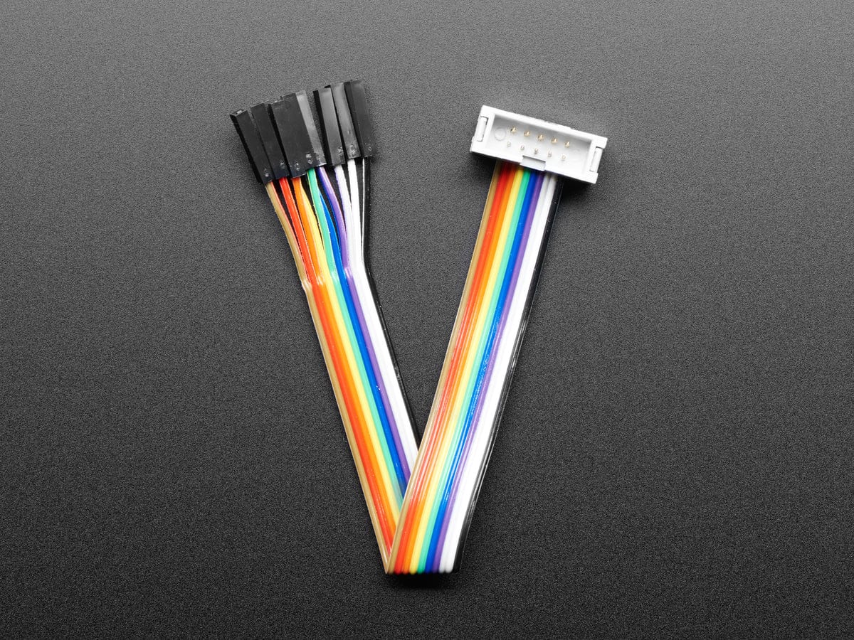 10-pin IDC Socket Rainbow Breakout Cable by The Pi Hut - The Pi Hut