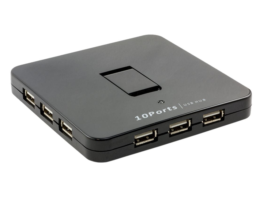 10 Port USB 2.0 Hub - 5V 4A by The Pi Hut - The Pi Hut