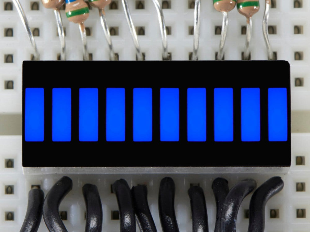 10 Segment Light Bar Graph LED Display - Blue (KWL-R1025BB) by The Pi Hut - The Pi Hut