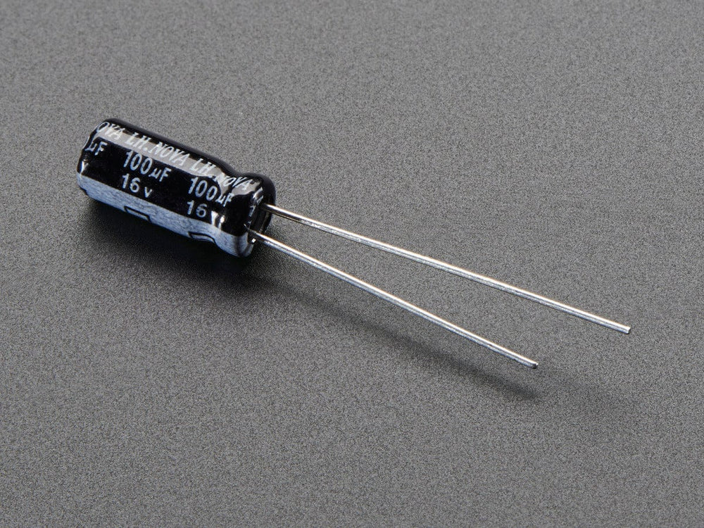 100uF 16V Electrolytic Capacitors - Pack of 10 by The Pi Hut - The Pi Hut
