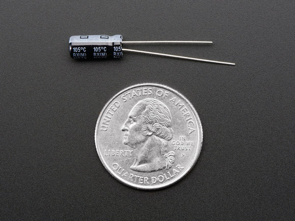 100uF 16V Electrolytic Capacitors - Pack of 10 by The Pi Hut - The Pi Hut
