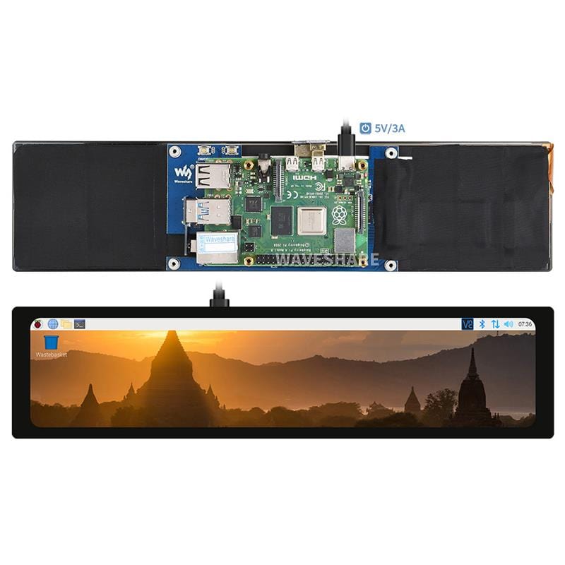 11.9" IPS Capacitive Touchscreen (320x1480) by Waveshare - The Pi Hut