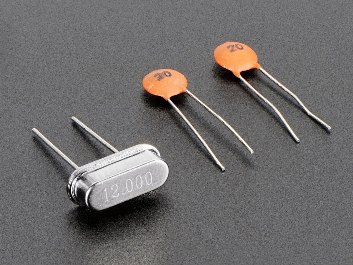 12 MHz Crystal + 20pF capacitors by The Pi Hut - The Pi Hut