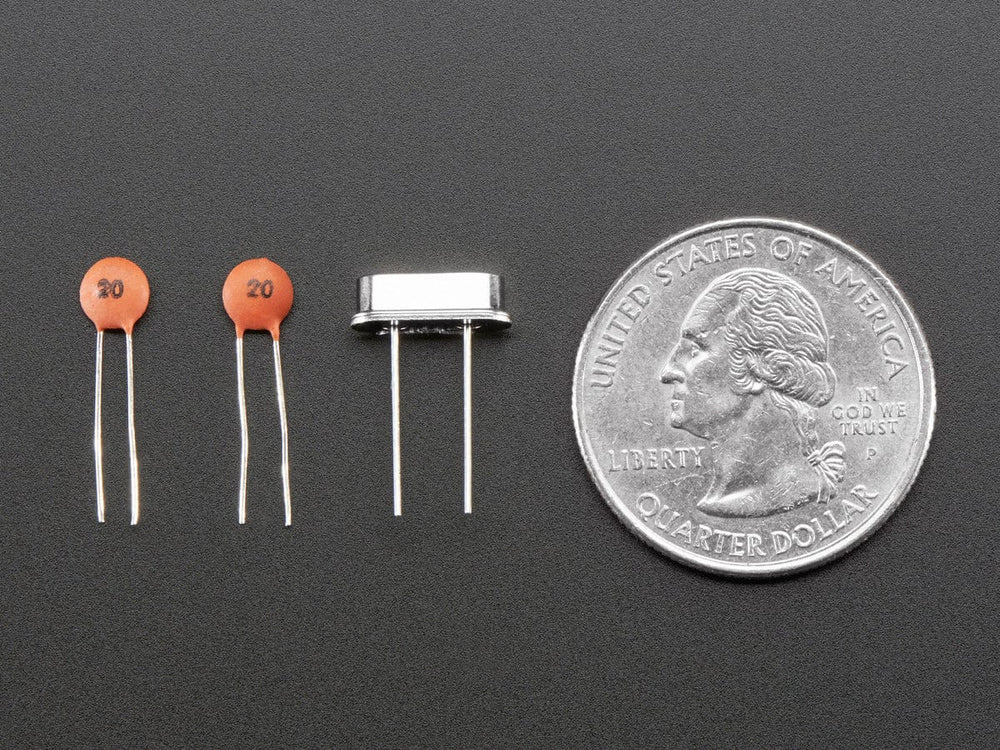 12 MHz Crystal + 20pF capacitors by The Pi Hut - The Pi Hut