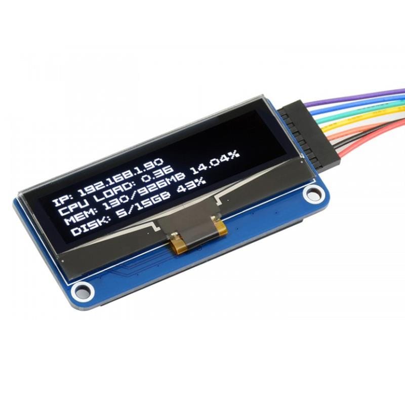 128×32 2.23inch OLED display HAT for Raspberry Pi by Waveshare - The Pi Hut