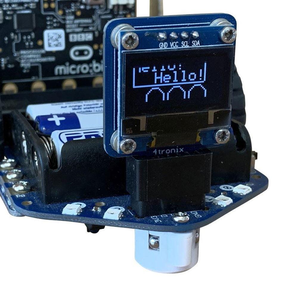 128x64 Monochrome OLED Breakout by 4tronix - The Pi Hut