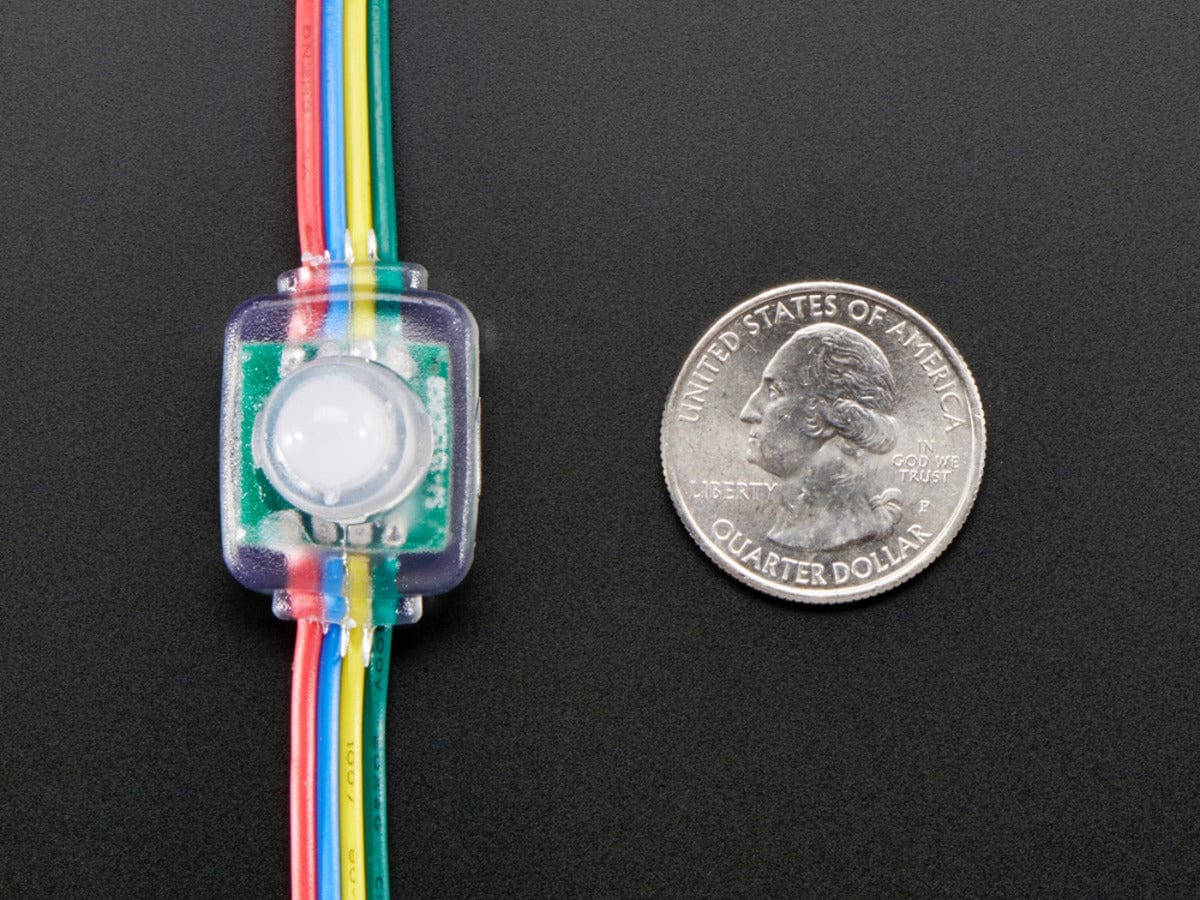 12mm Diffused Flat Digital RGB LED Pixels (Strand of 25) - The Pi Hut