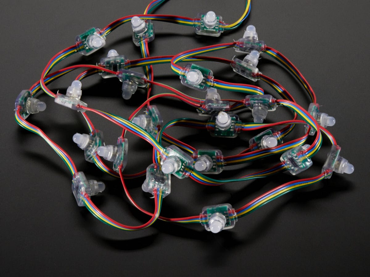 12mm Diffused Flat Digital RGB LED Pixels (Strand of 25) - The Pi Hut