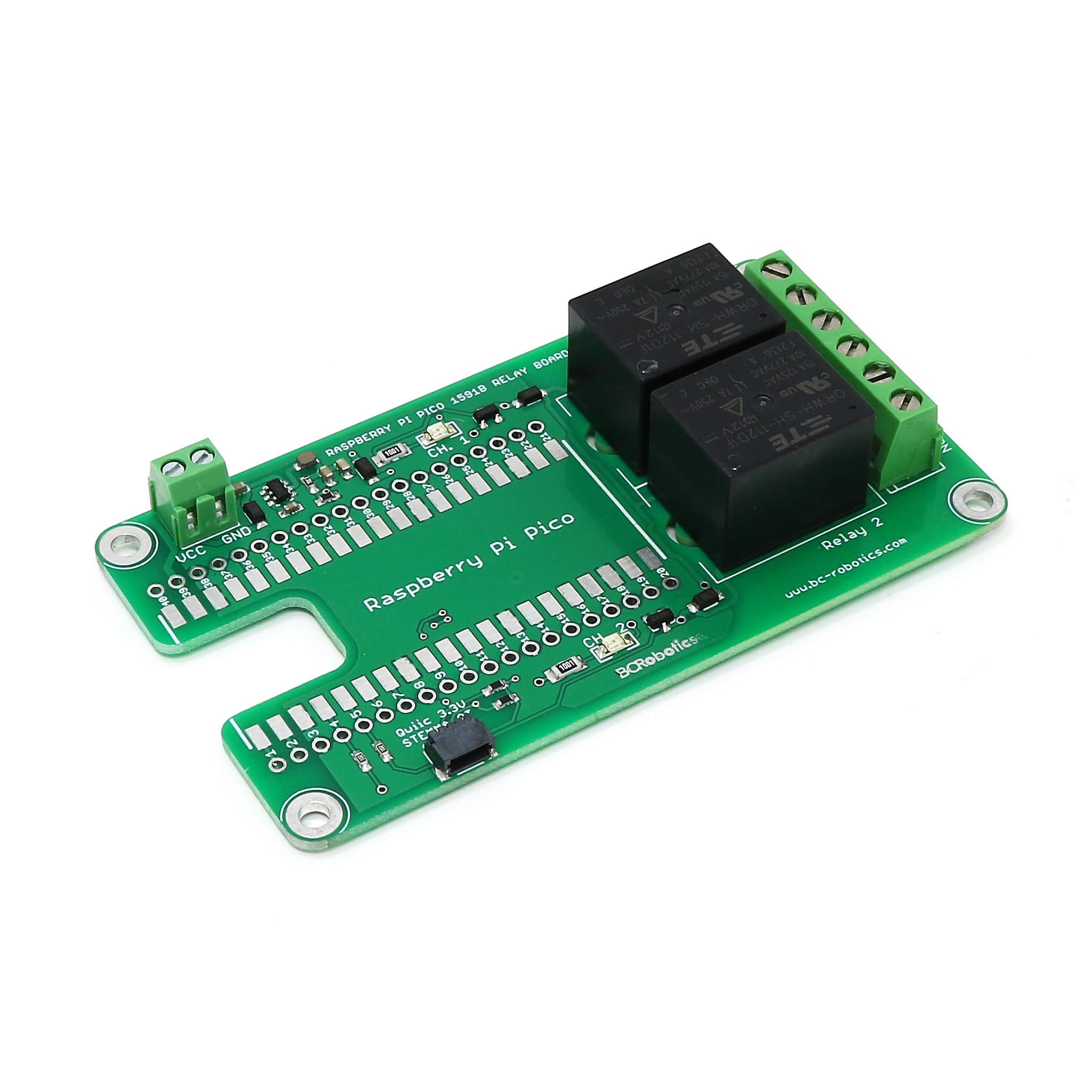 1591B Relay Board for Raspberry Pi Pico by BCRobotics - The Pi Hut