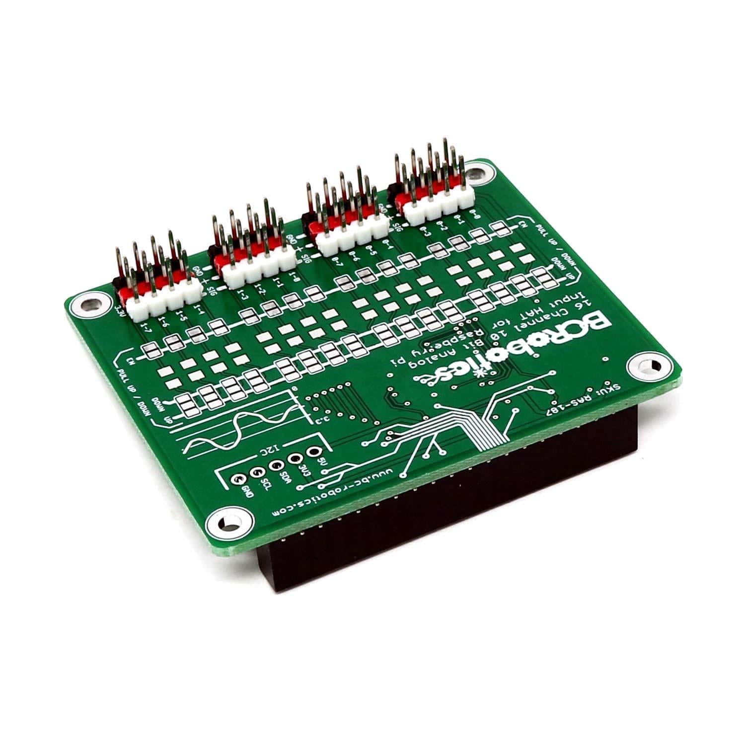 16 Channel Analog Input HAT – ADC for Raspberry Pi by BCRobotics - The Pi Hut