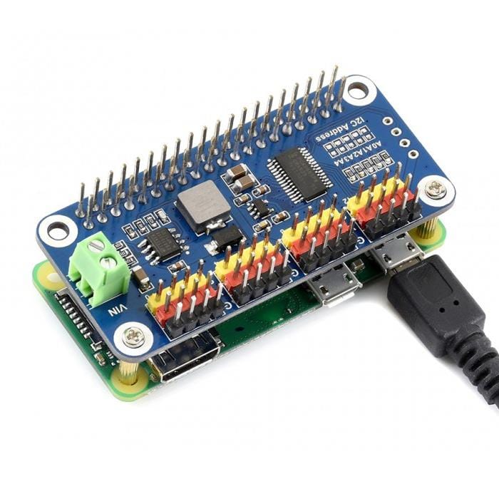 16-Channel Servo Driver HAT for Raspberry Pi (12-bit I2C) by Waveshare - The Pi Hut