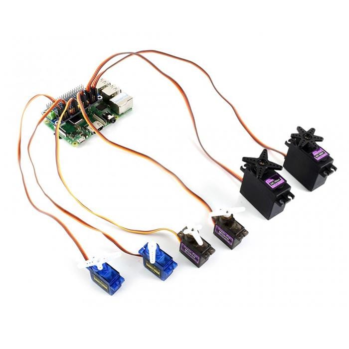 16-Channel Servo Driver HAT for Raspberry Pi (12-bit I2C) by Waveshare - The Pi Hut