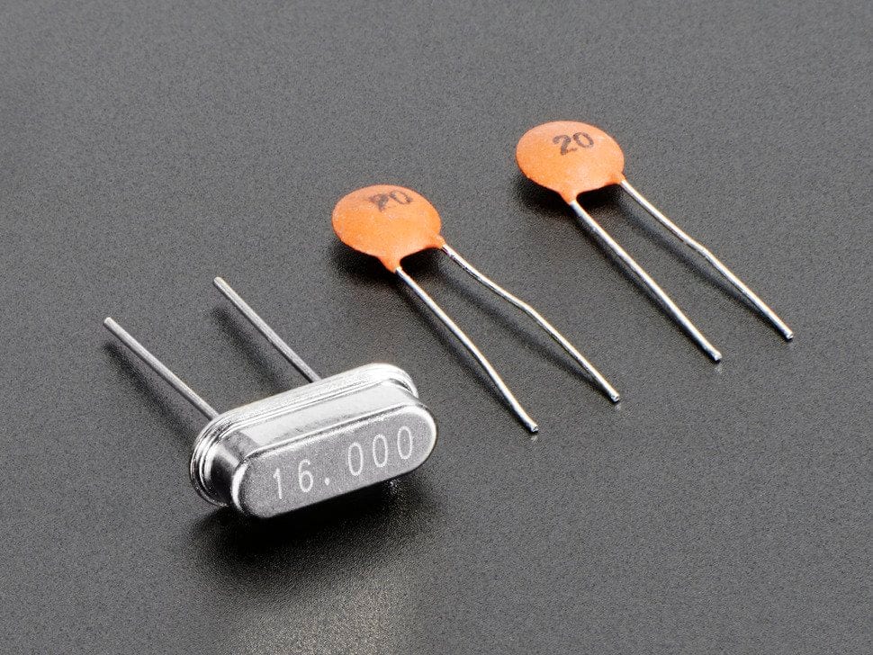 16 MHz Crystal + 20pF capacitors by The Pi Hut - The Pi Hut