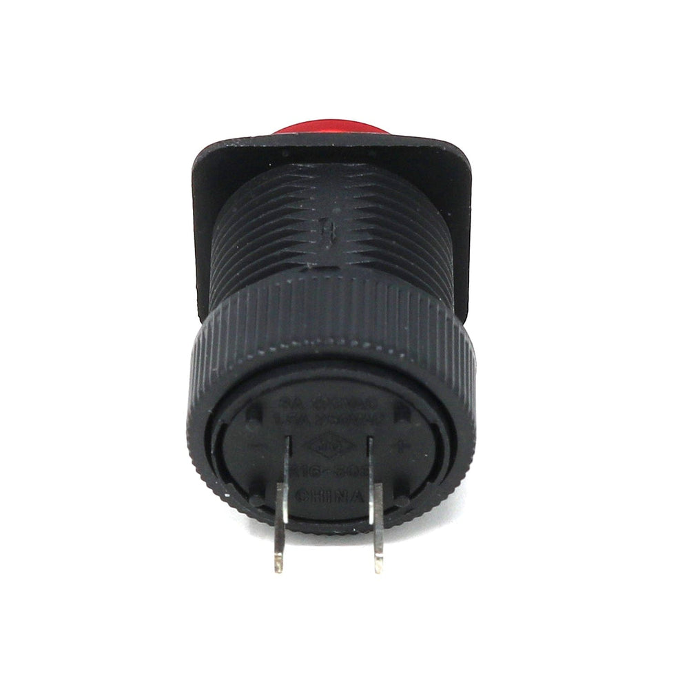 16mm Illuminated Pushbutton - Red Momentary by The Pi Hut - The Pi Hut