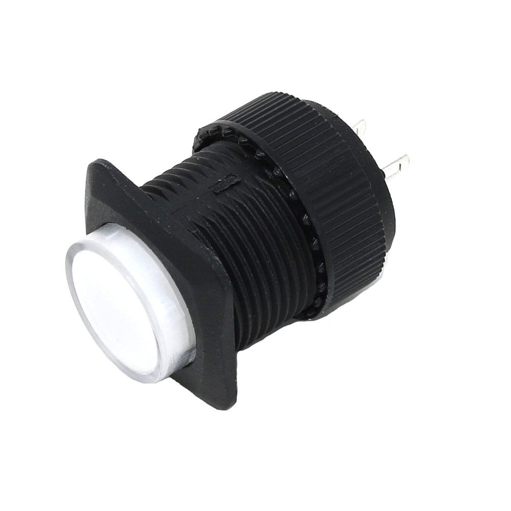 16mm Illuminated Pushbutton - White Latching On/Off Switch - The Pi Hut