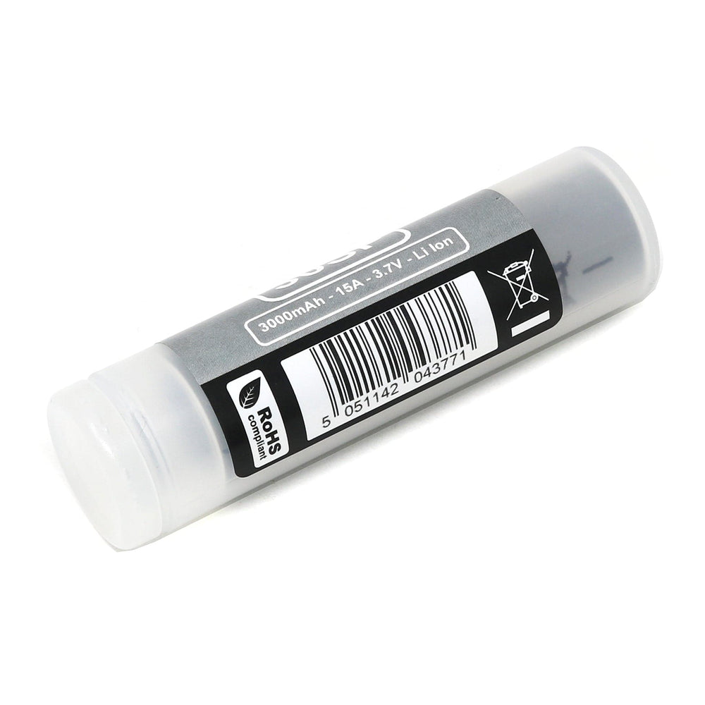 18650 Lithium-ion Rechargeable Cell - 3000mAh 3.7V 15A by The Pi Hut - The Pi Hut
