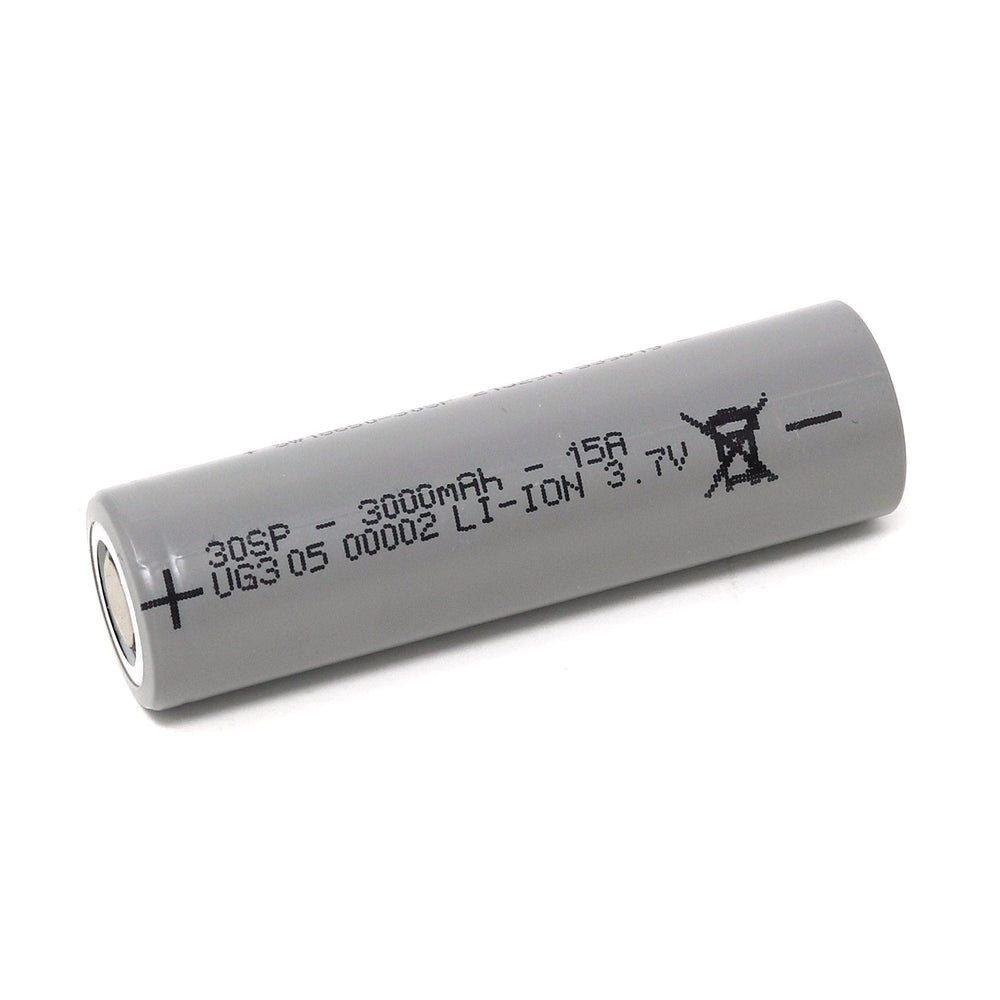 18650 Lithium-ion Rechargeable Cell - 3000mAh 3.7V 15A by The Pi Hut - The Pi Hut
