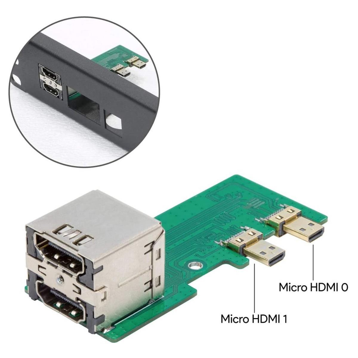 19" 1U Rack Mount for Raspberry Pi 4 with HDMI Adapter Boards by Uctronics - The Pi Hut