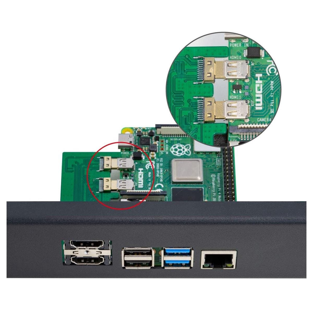 19" 1U Rack Mount for Raspberry Pi 4 with HDMI Adapter Boards by Uctronics - The Pi Hut