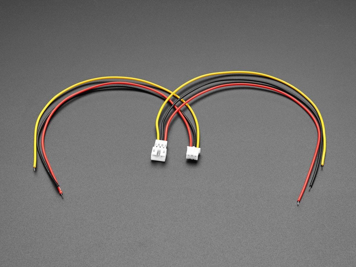 2.0mm Pitch 3-pin Cable Matching Pair - JST PH Compatible by The Pi Hut - The Pi Hut
