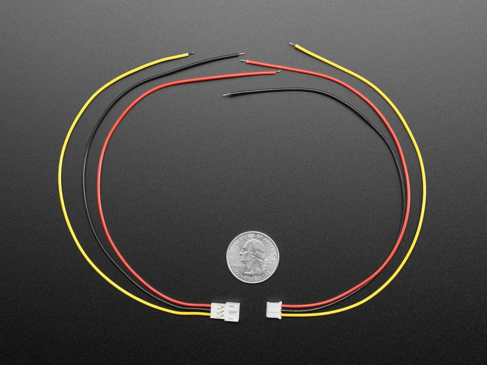 2.0mm Pitch 3-pin Cable Matching Pair - JST PH Compatible by The Pi Hut - The Pi Hut