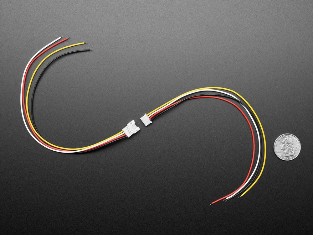 2.0mm Pitch 4-pin Cable Matching Pair - JST PH Compatible by The Pi Hut - The Pi Hut