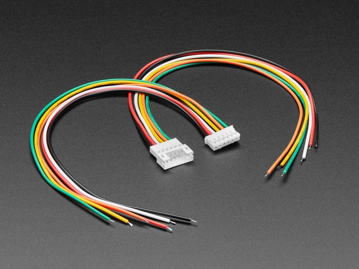 2.0mm Pitch 6-pin Cable Matching Pair - JST PH Compatible by The Pi Hut - The Pi Hut