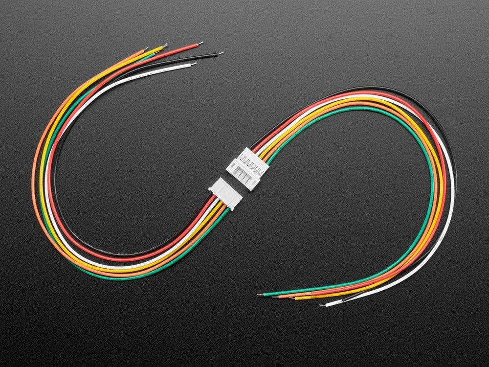 2.0mm Pitch 6-pin Cable Matching Pair - JST PH Compatible by The Pi Hut - The Pi Hut