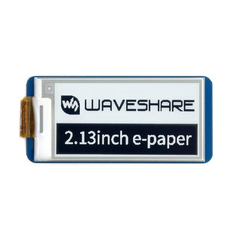 2.13" Black/White E-Ink E-Paper Display Module for Raspberry Pi Pico (250×122) by Waveshare - The Pi Hut