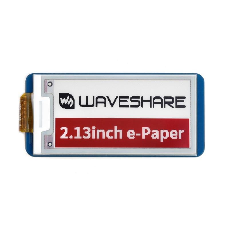 2.13" Red/Black/White E-Ink E-Paper Display Module for Raspberry Pi Pico (212×104) by Waveshare - The Pi Hut