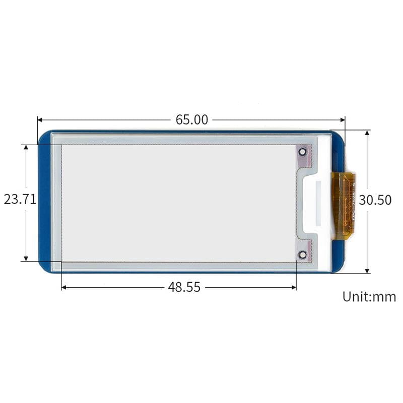 2.13" Red/Black/White E-Ink E-Paper Display Module for Raspberry Pi Pico (212×104) by Waveshare - The Pi Hut
