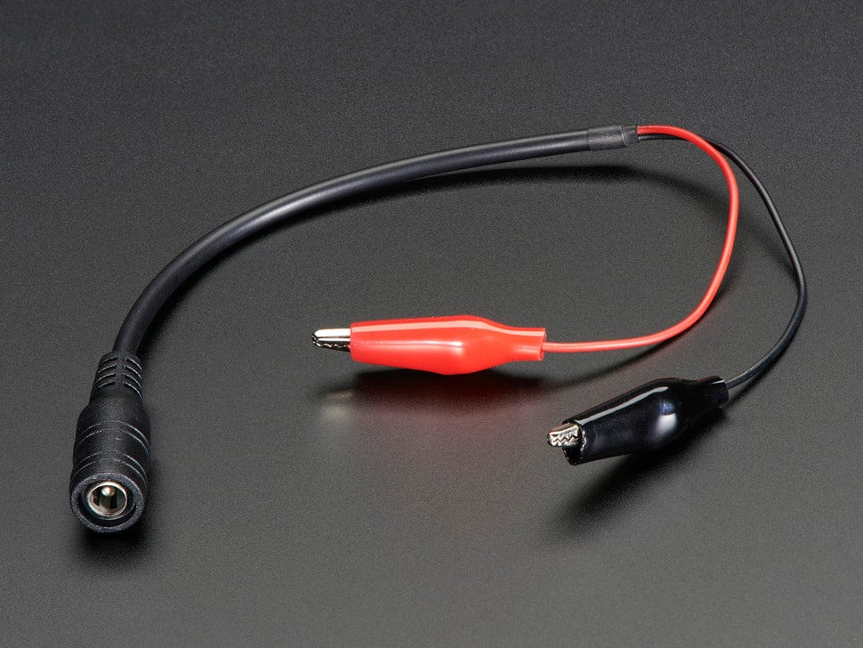 2.1mm DC Barrel Jack to Alligator Clips by The Pi Hut - The Pi Hut