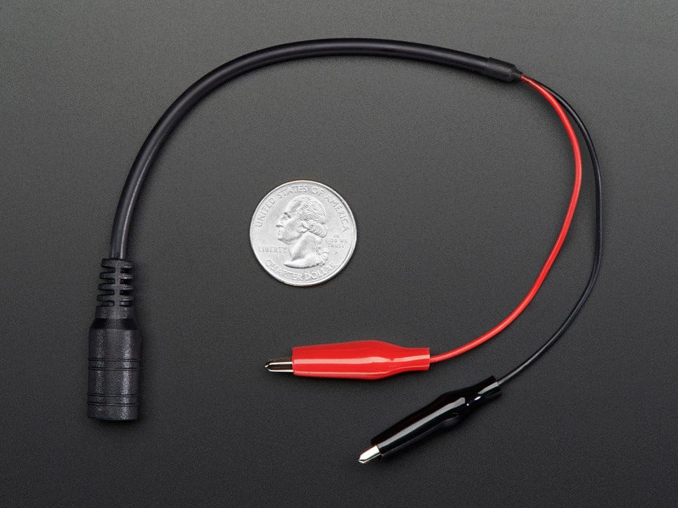 2.1mm DC Barrel Jack to Alligator Clips by The Pi Hut - The Pi Hut