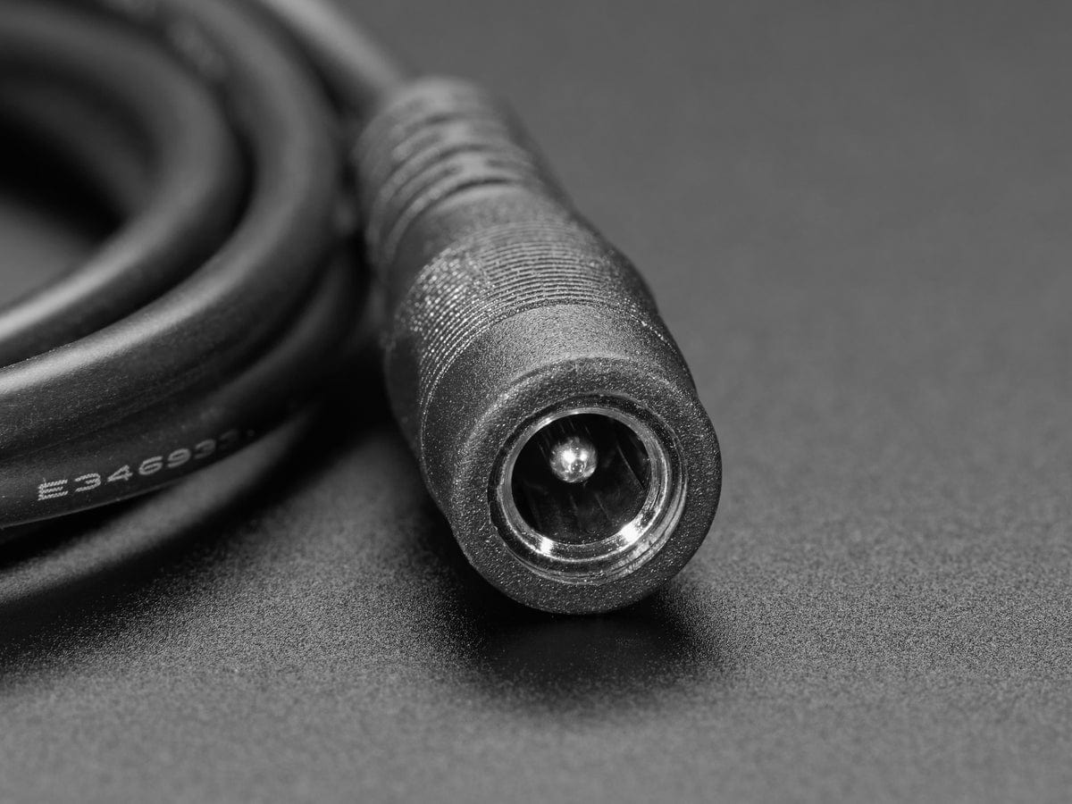 2.1mm female/male barrel jack extension cable (1.5m / 5 ft) by The Pi Hut - The Pi Hut