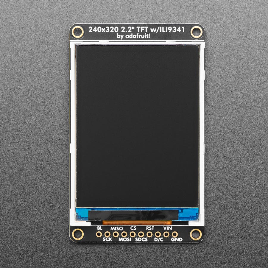2.2" 18-bit color TFT LCD display with microSD card breakout - EYESPI Connector by Adafruit - The Pi Hut