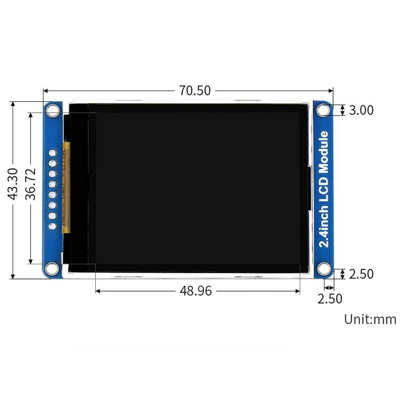 2.4" LCD Display Module (240x320) by Waveshare - The Pi Hut