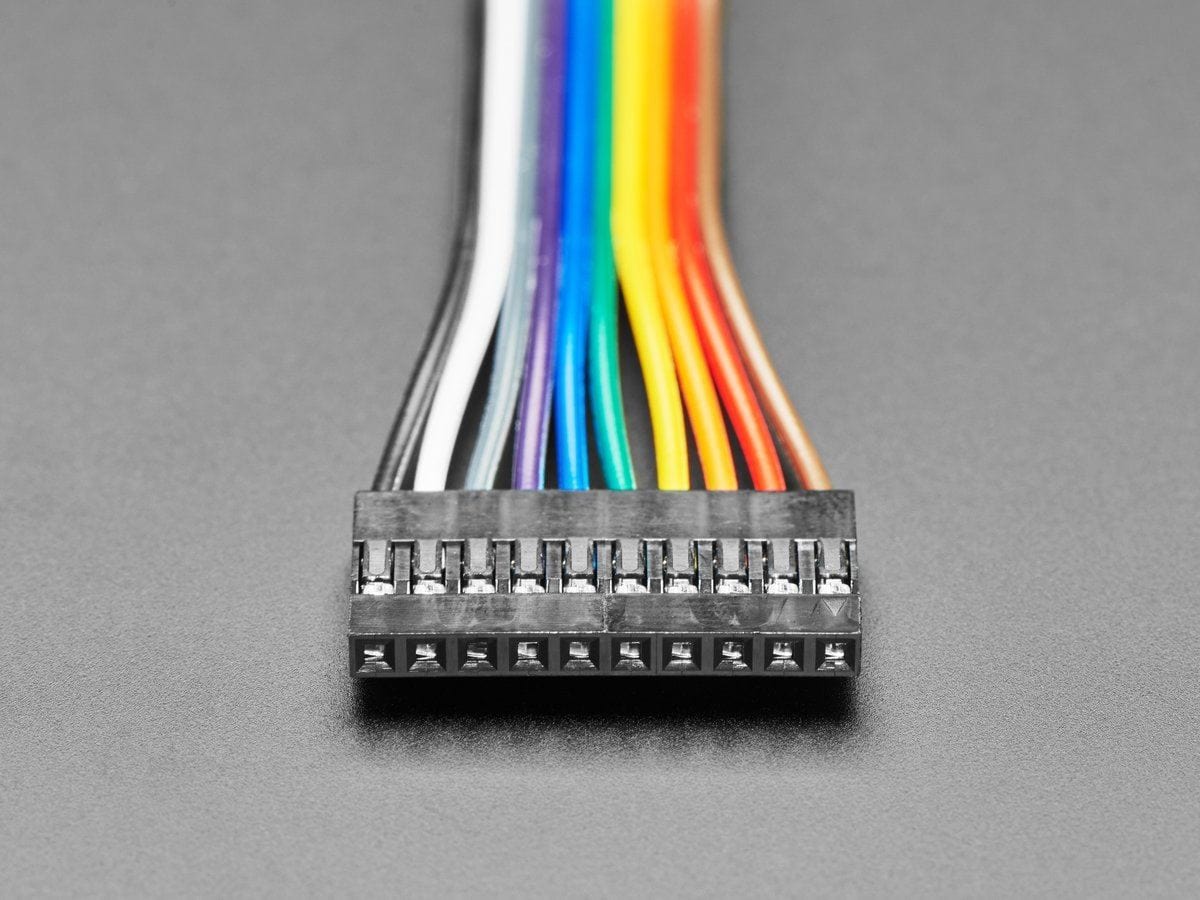2.54mm 0.1" Pitch 10-pin Jumper Cable - 20cm long by The Pi Hut - The Pi Hut