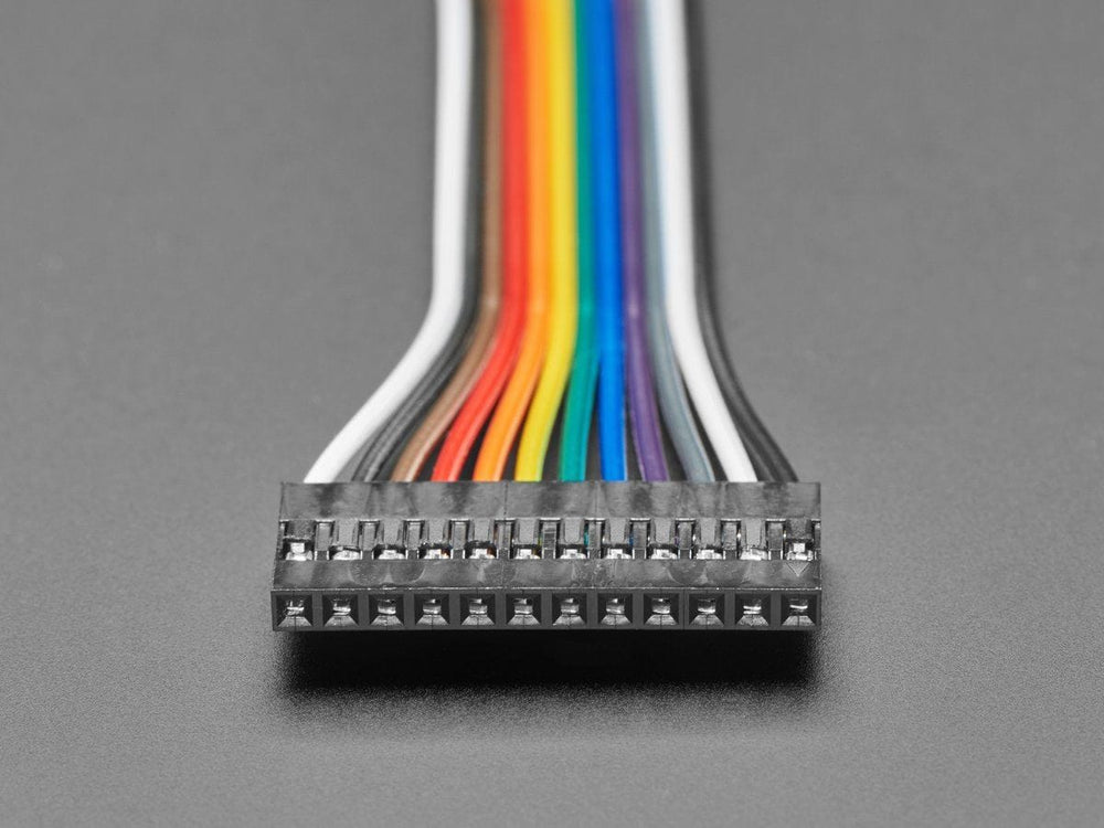 2.54mm 0.1" Pitch 12-pin Jumper Cable - 20cm long by The Pi Hut - The Pi Hut