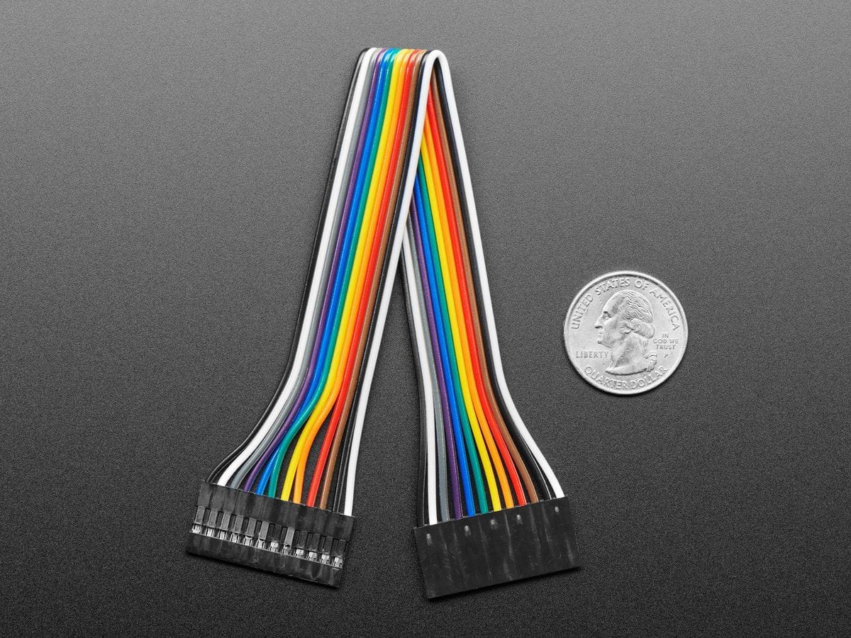 2.54mm 0.1" Pitch 12-pin Jumper Cable - 20cm long by The Pi Hut - The Pi Hut